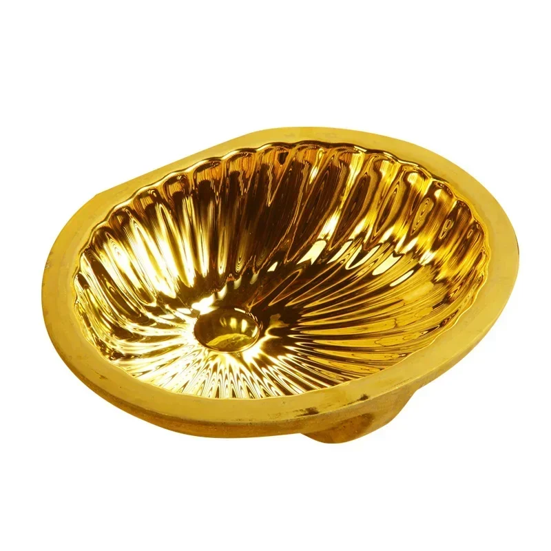 Built-in gold bathroom counter sink, sink, art ceramic bathroom sink, vanity sink
Built-in gold bathroom counter sink, sink, art ceramic bathroom sink, vanity sink