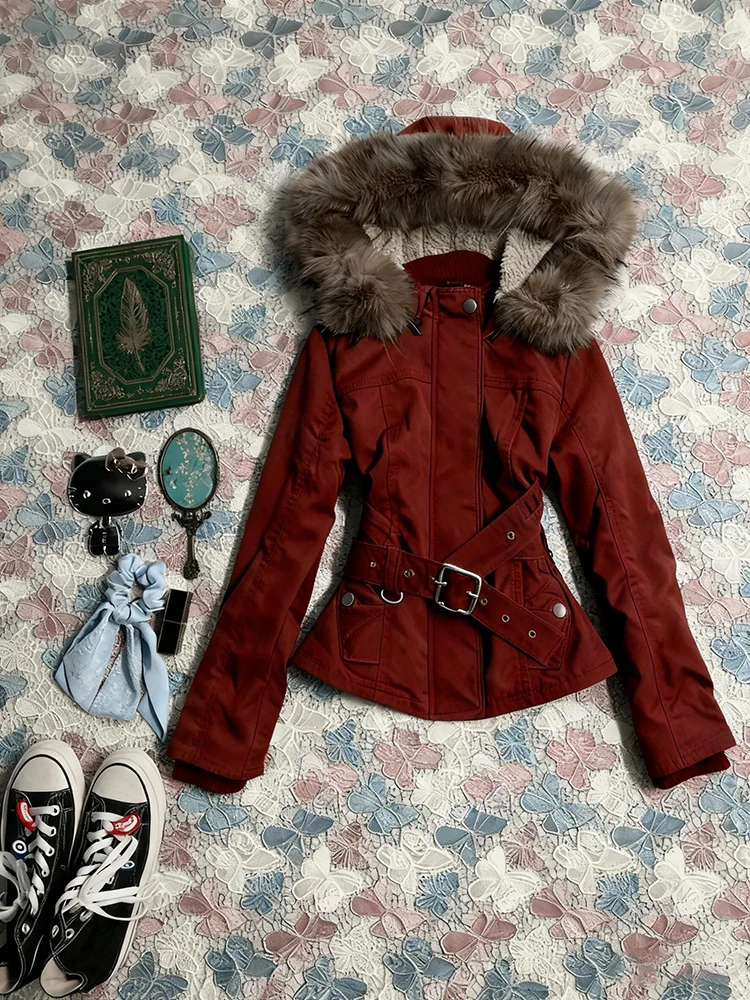 Red Vintage Hooded Jaet Women's Outerwear Coat Design Sensation BaoYao Girl Autumn Winter Faion Retro Sle Slim Fit or...
Red Vintage Hooded Jaet Women's Outerwear Coat Design Sensation BaoYao Girl Autumn Winter Faion Retro Sle Slim Fit or...