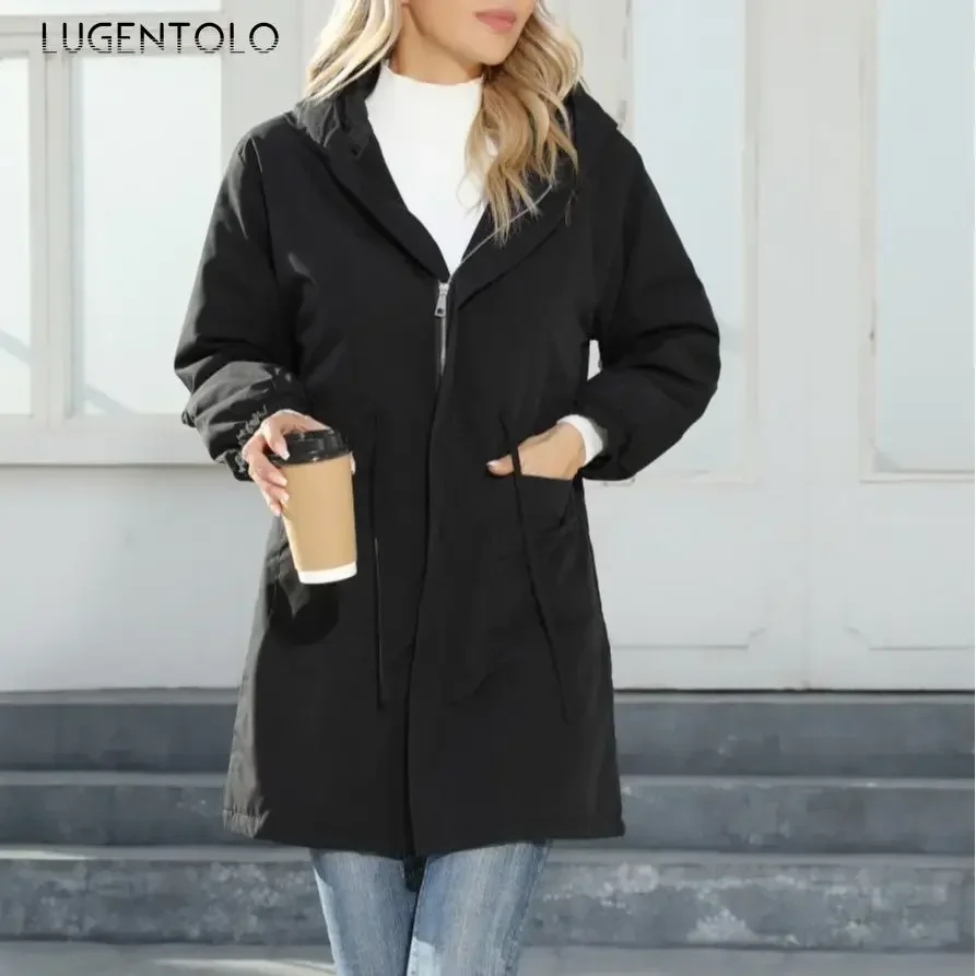 Women Hooded Coat New Plush Autumn Spring Fashion Female Loose Interchange Jacket Zipper Pocket Casual 2023 Clothing
Women Hooded Coat New Plush Autumn Spring Fashion Female Loose Interchange Jacket Zipper Pocket Casual 2023 Clothing