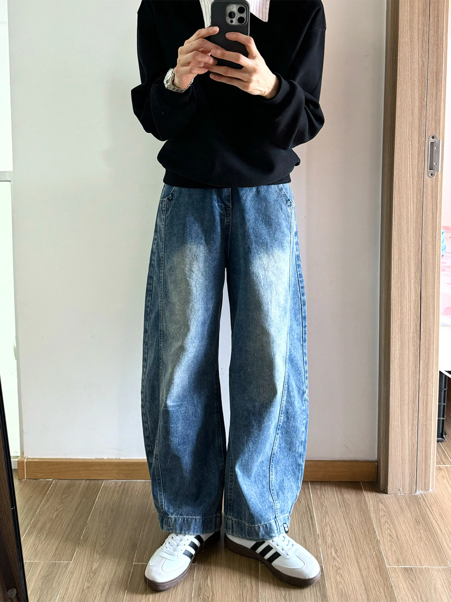 Retro Blue Men's Straight Leg Jeans High Street Cleanfit Trousers Knife Casual Cotton Polyester Blend Wear Resistant
Retro Blue Men's Straight Leg Jeans High Street Cleanfit Trousers Knife Casual Cotton Polyester Blend Wear Resistant