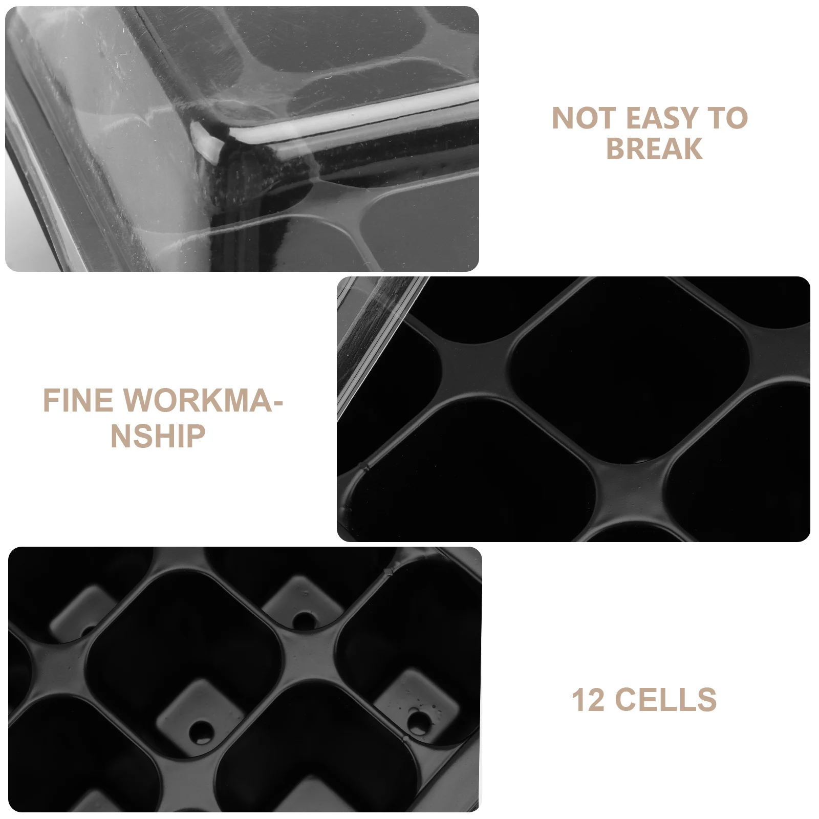 5 Pcs Nursery Box Set Growing Trays Suite 12 Cells Sprouter Tray Lightweight Plastic Transparent Lid Home Gardeners Hobbyists 
5 Pcs Nursery Box Set Growing Trays Suite 12 Cells Sprouter Tray Lightweight Plastic Transparent Lid Home Gardeners Hobbyists