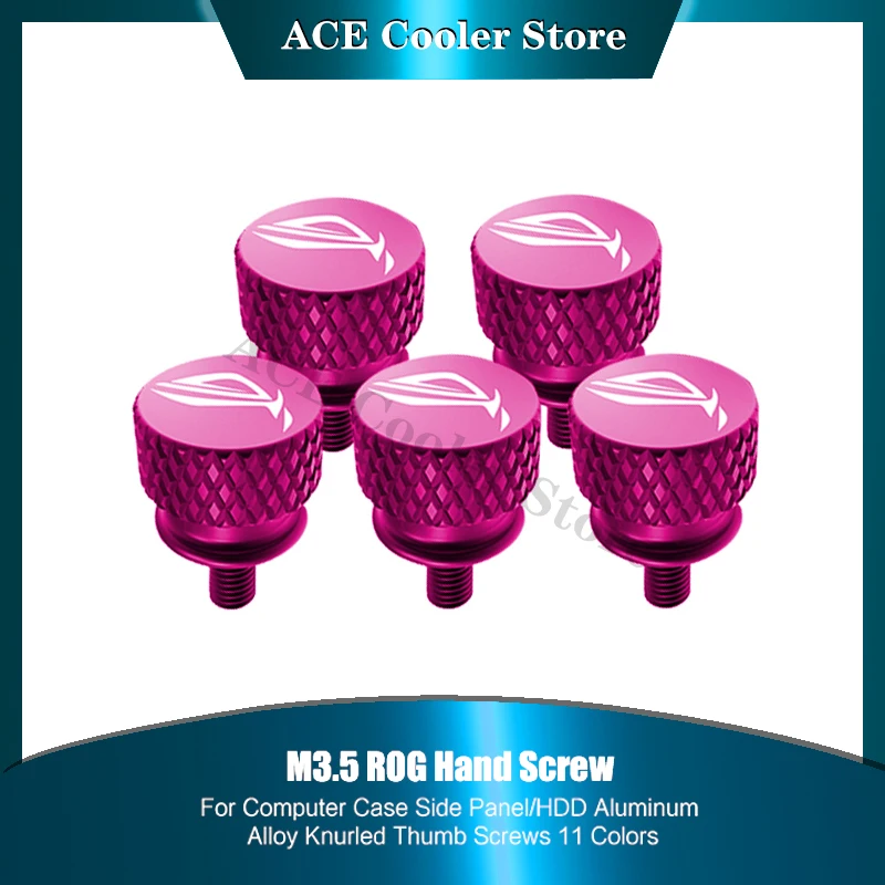 Logo Customized M3.5 Hand Screw ROG Logo For Computer Case Side Panel/HDD Aluminum Alloy Knurled Thumb Screws 11 Colors,5Pcs
Logo Customized M3.5 Hand Screw ROG Logo For Computer Case Side Panel/HDD Aluminum Alloy Knurled Thumb Screws 11 Colors,5Pcs
