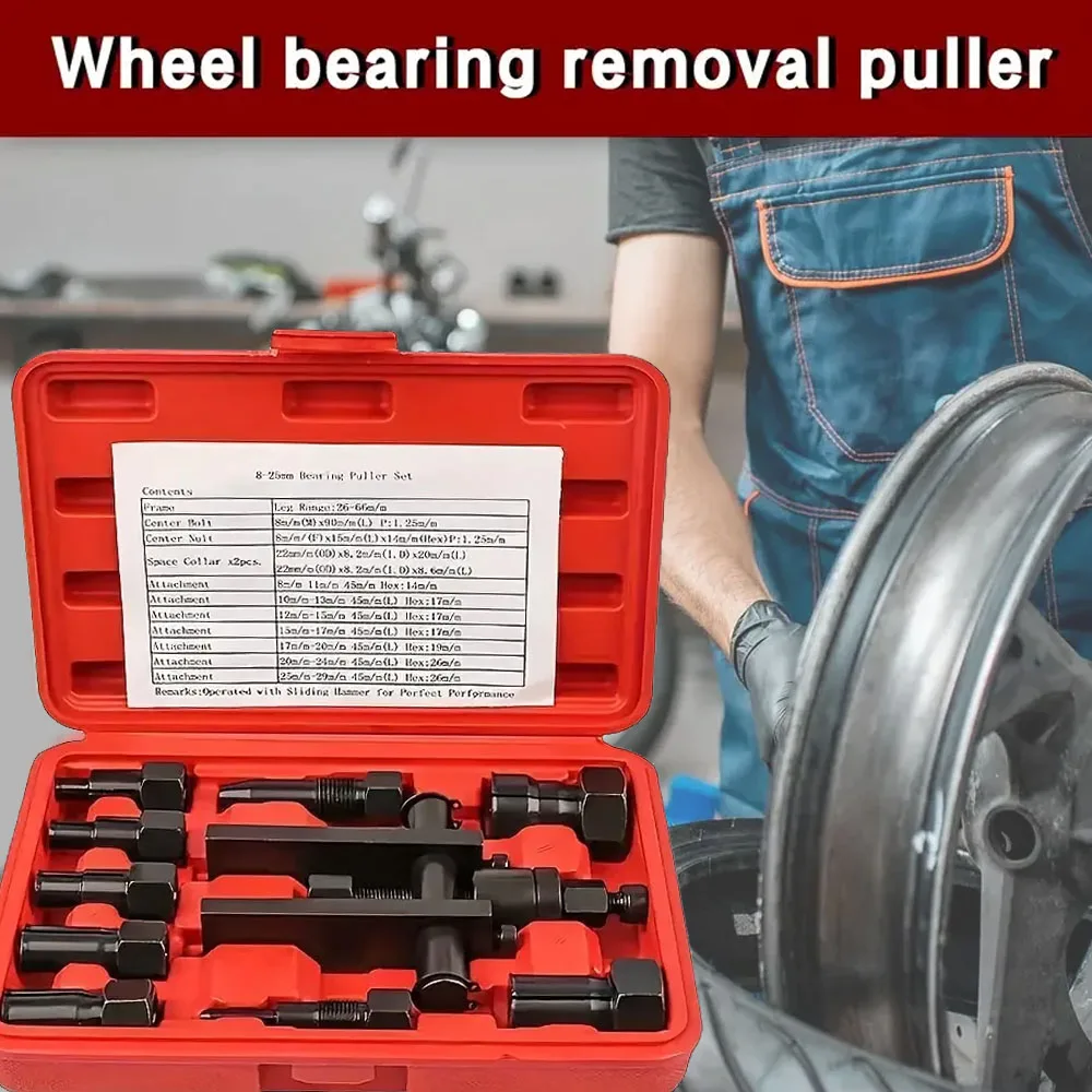 10pcs Practical Bearing Puller Motorcycle Bearing Removal Tool Puller with Box Motorcycle Internal Bearing Puller Kits 
10pcs Practical Bearing Puller Motorcycle Bearing Removal Tool Puller with Box Motorcycle Internal Bearing Puller Kits