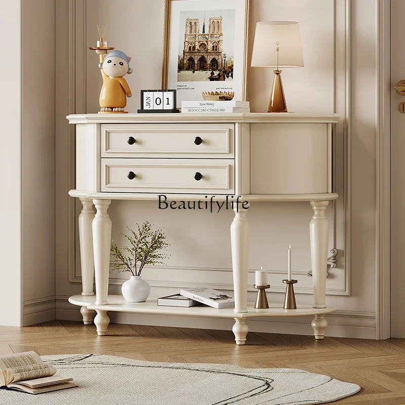 French Cream Wind Solid Wood Entrance Cabinet American Storage Very Narrow Foyer Cabinet
French Cream Wind Solid Wood Entrance Cabinet American Storage Very Narrow Foyer Cabinet
