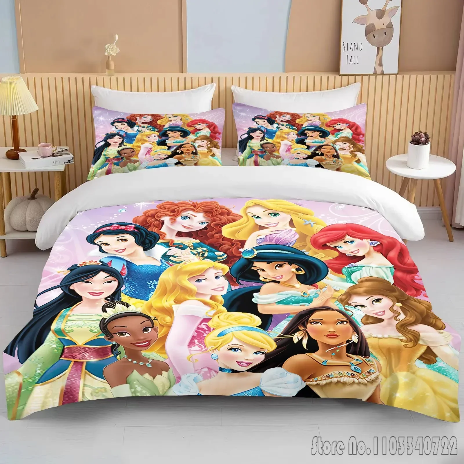 Princess Printed Soft Bedding Set Duvet Cover Anime Quilt Adult Kids Birthday Gift Full Size Bedding Set Luxury
Princess Printed Soft Bedding Set Duvet Cover Anime Quilt Adult Kids Birthday Gift Full Size Bedding Set Luxury