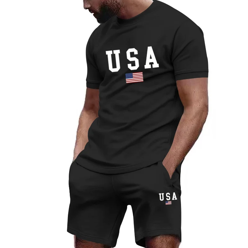 2025 Summer casual men's set T-shirt + Shorts two-piece comfortable and breathable men's top printed T-shirt set
2025 Summer casual men's set T-shirt + Shorts two-piece comfortable and breathable men's top printed T-shirt set