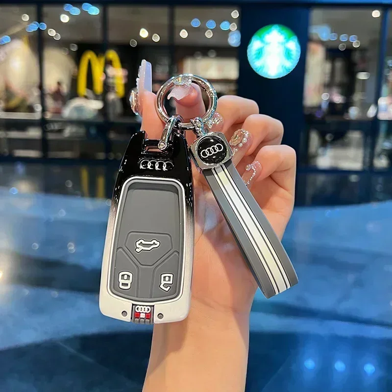 Zinc Alloy Silicone Car Key Case Cover Shell For Audi A4 B9 A5 A6 8S 8W Q5 Q7 4M S4 S5 S7 TT TTS TFSI RS Protector Fob Accessory
Zinc Alloy Silicone Car Key Case Cover Shell For Audi A4 B9 A5 A6 8S 8W Q5 Q7 4M S4 S5 S7 TT TTS TFSI RS Protector Fob Accessory