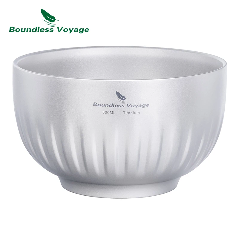 Boundless Voyage 350ml /500ml Double Walled Titanium Bowl for Rice Soup Ultralight Outdoor Camping Travel Portable Tableware
Boundless Voyage 350ml /500ml Double Walled Titanium Bowl for Rice Soup Ultralight Outdoor Camping Travel Portable Tableware