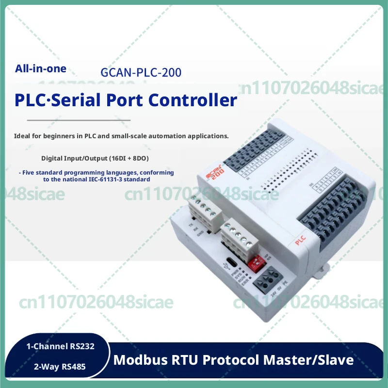 For Guangcheng GCAN-200 Codesys 3.5 Controller Integrated PLC with 16DI 8DO
For Guangcheng GCAN-200 Codesys 3.5 Controller Integrated PLC with 16DI 8DO