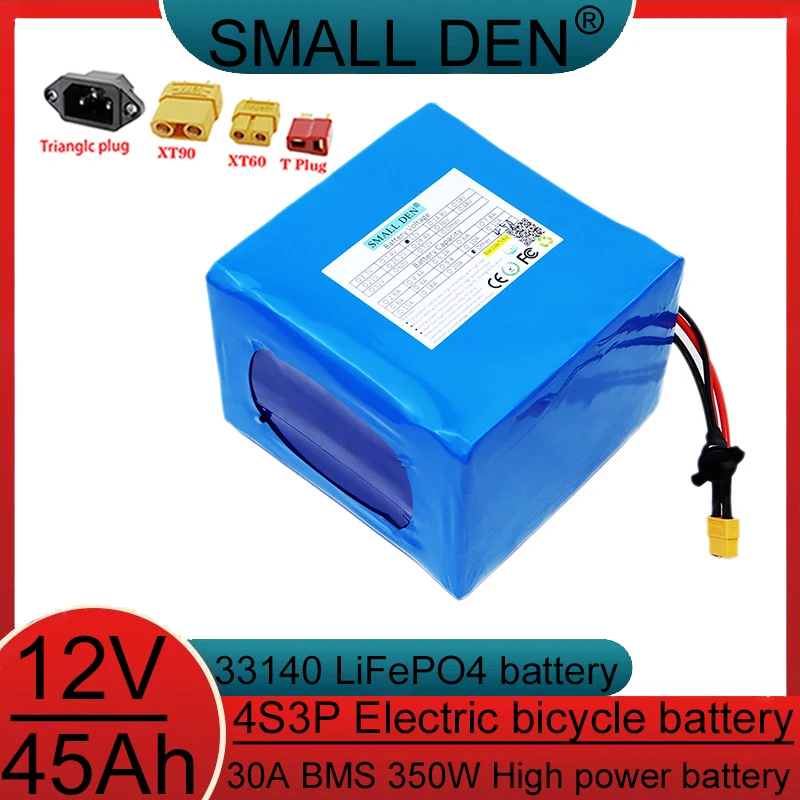 33140 12V 45Ah Lifepo4 battery pack with built-in BMS suitable for off-road vehicles, electric bicycles, motorcycles, 4S3P 30A
33140 12V 45Ah Lifepo4 battery pack with built-in BMS suitable for off-road vehicles, electric bicycles, motorcycles, 4S3P 30A