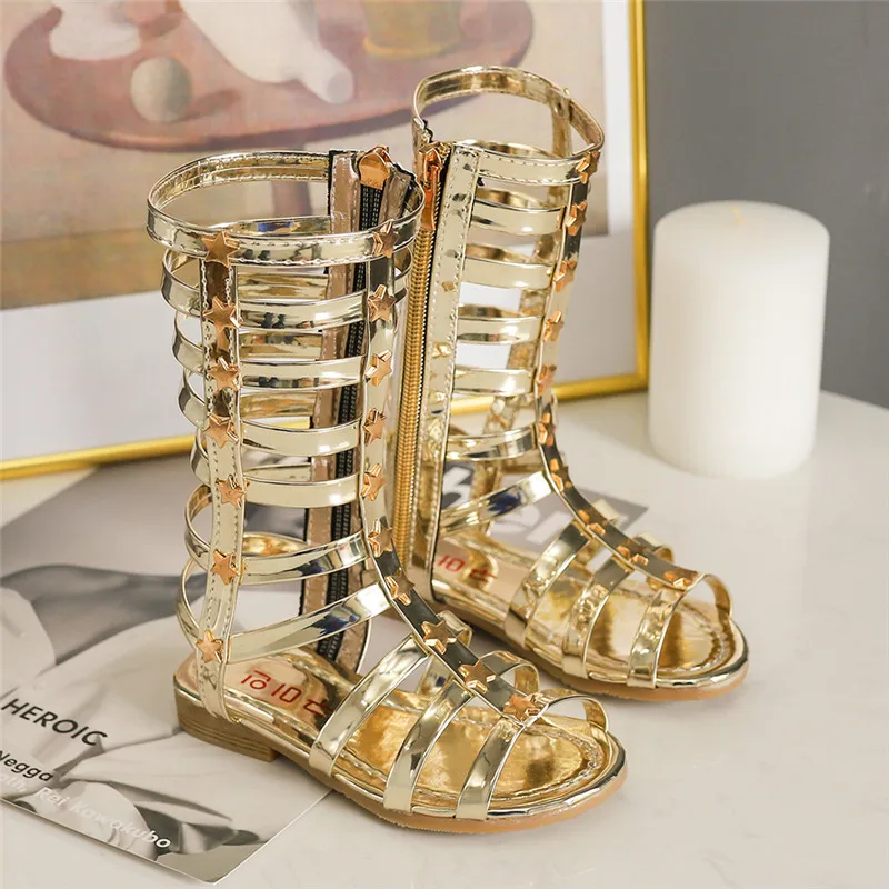 Kids Sandals Summer Fashion Star Flat Heel Big Girl Shoes Size 26-35 Rome Princess Sandals SZ041
Kids Sandals Summer Fashion Star Flat Heel Big Girl Shoes Size 26-35 Rome Princess Sandals SZ041