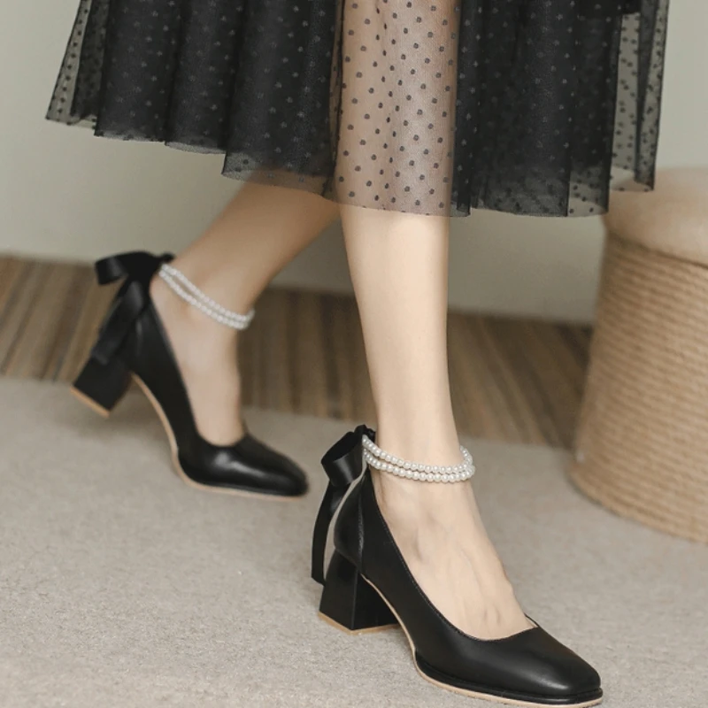High Heels Women Sandals Chunky Mary Janes Lolita Shoes 2022 Summer New Bow Sexy Pumps String Bead Luxury Women Shoes Zapatos
High Heels Women Sandals Chunky Mary Janes Lolita Shoes 2022 Summer New Bow Sexy Pumps String Bead Luxury Women Shoes Zapatos