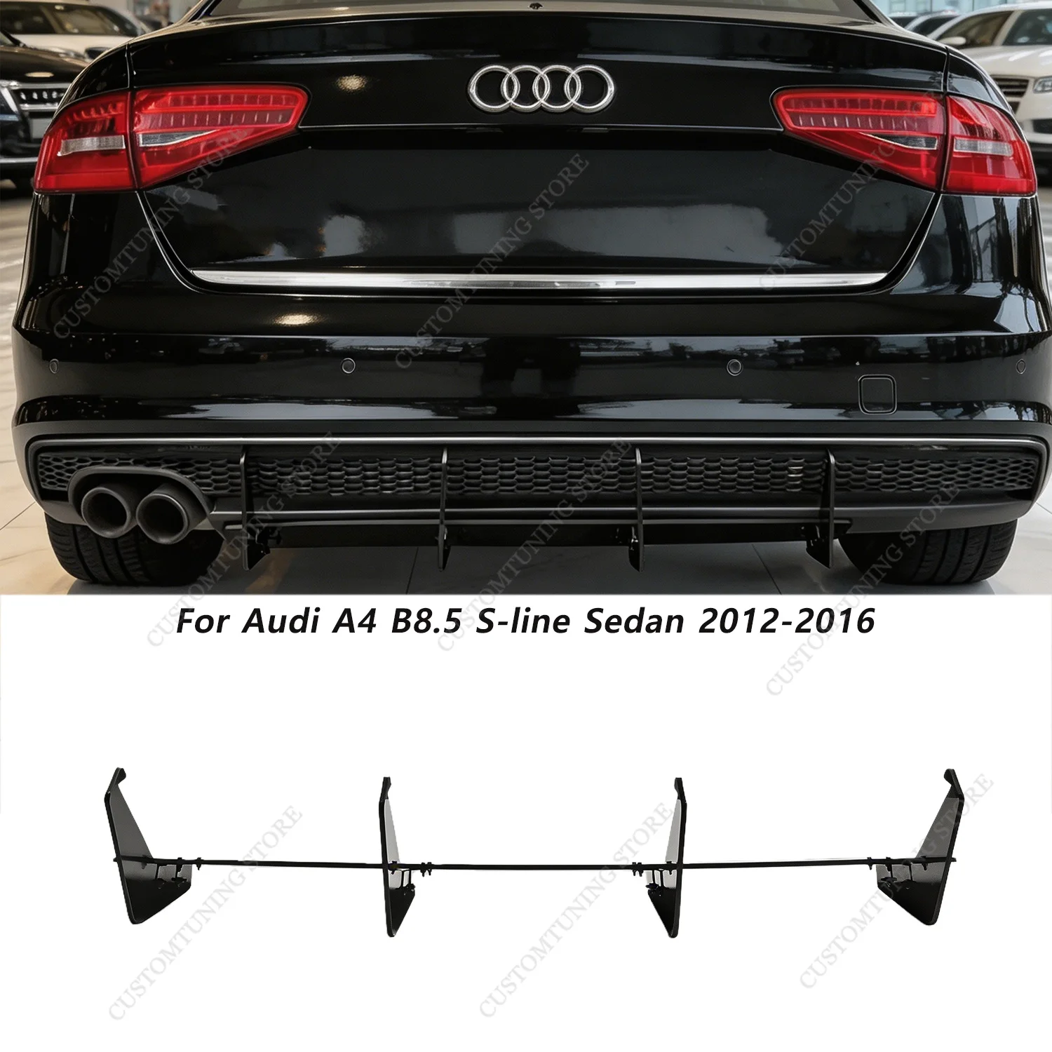 Max Style 4 Fins Black Rear Diffusers For Audi A4 B8.5 8K2 S-line Sedan 2012-2016 Facelift Styling Bodykits Tuning
Max Style 4 Fins Black Rear Diffusers For Audi A4 B8.5 8K2 S-line Sedan 2012-2016 Facelift Styling Bodykits Tuning
