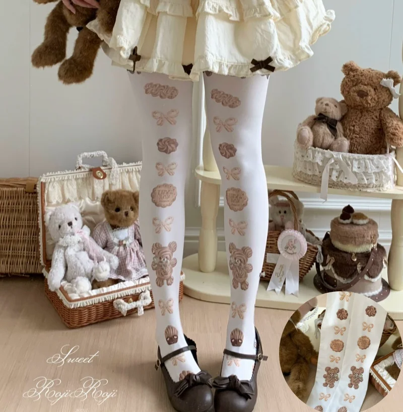 New Hot Japanese Doll Cookie Bear Socks Women's Sweet Beauty Cake Socks Lolita Cosplay JK Harajuku Velvet Print Pantyhose
New Hot Japanese Doll Cookie Bear Socks Women's Sweet Beauty Cake Socks Lolita Cosplay JK Harajuku Velvet Print Pantyhose