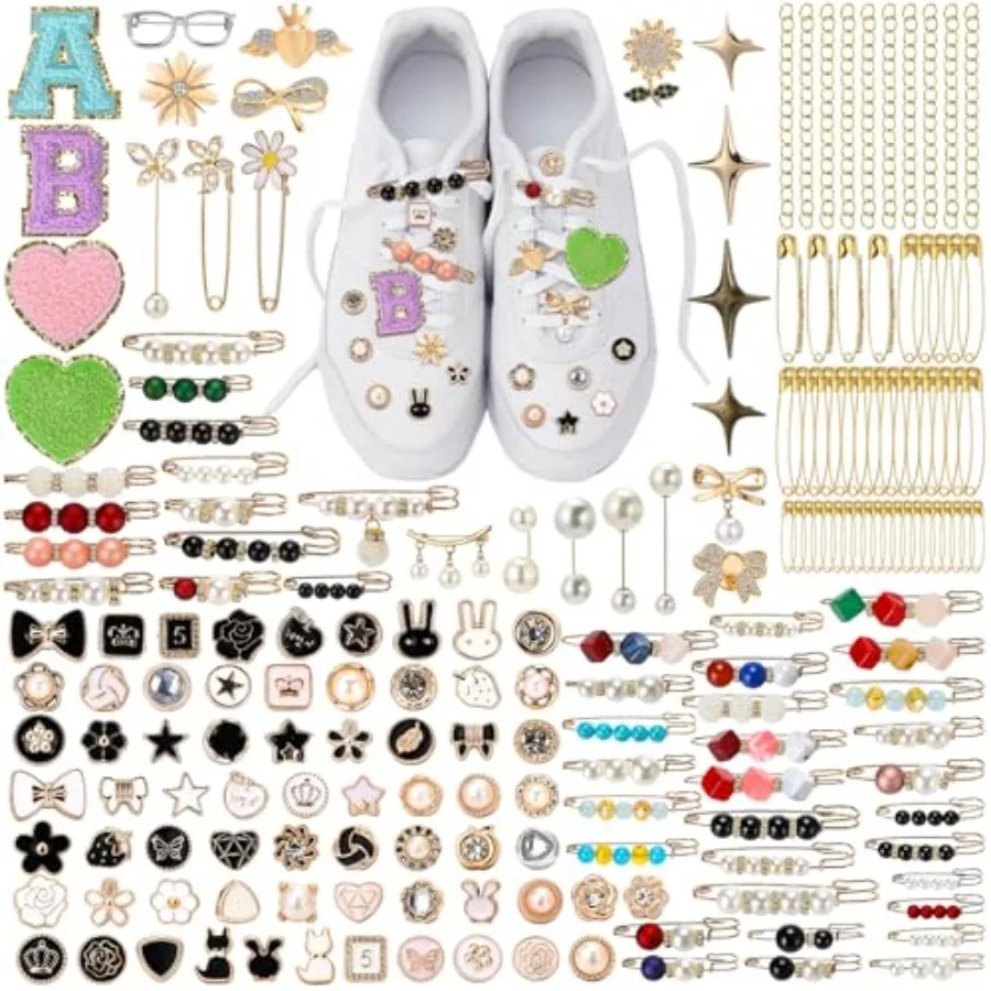 9 Pcs Shoes Charms for Socks Safety Pin Brooch Pins for Women Socks Charms Kit Rhinestone Buttons for Pearl Rhinestone Brooch A
9 Pcs Shoes Charms for Socks Safety Pin Brooch Pins for Women Socks Charms Kit Rhinestone Buttons for Pearl Rhinestone Brooch A