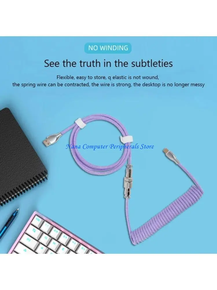 F68C 2 в 1 спиральный провод типа C к USB-кабелю для авиационного разъема клавиатуры
F68C 2 в 1 спиральный провод типа C к USB-кабелю для авиационного разъема клавиатуры