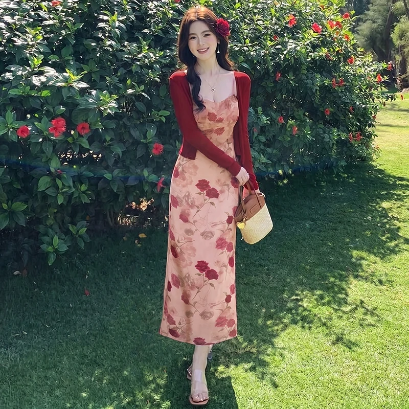 Summer 2026 Women's Vacation Style Two-Piece Set Strap Dress Cardigan Ensemble Lightweight Short Sleeve Commute Fashion
Summer 2026 Women's Vacation Style Two-Piece Set Strap Dress Cardigan Ensemble Lightweight Short Sleeve Commute Fashion
