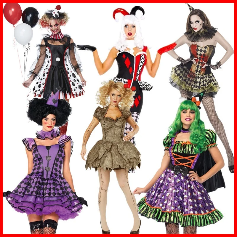 Halloween Cosplay Clown Stage Costume Dress Nightclub Transformation Resurrection Day Evil Circus Clown Stage Dress
Halloween Cosplay Clown Stage Costume Dress Nightclub Transformation Resurrection Day Evil Circus Clown Stage Dress