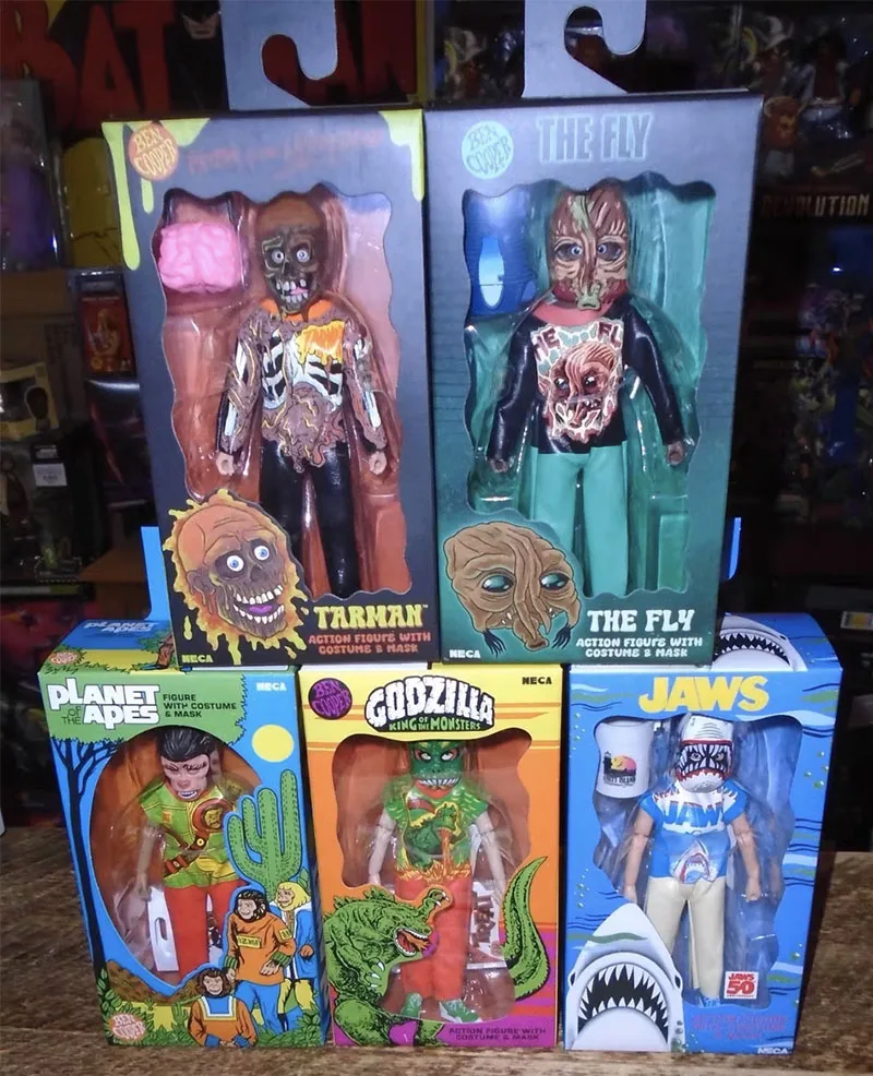 NECA 43170 Figure Ben Cooper Tarman The Fly Godzilla Apes Jaws Action Figuras Movable Model Cloth Doll Toys Halloween Original 
NECA 43170 Figure Ben Cooper Tarman The Fly Godzilla Apes Jaws Action Figuras Movable Model Cloth Doll Toys Halloween Original