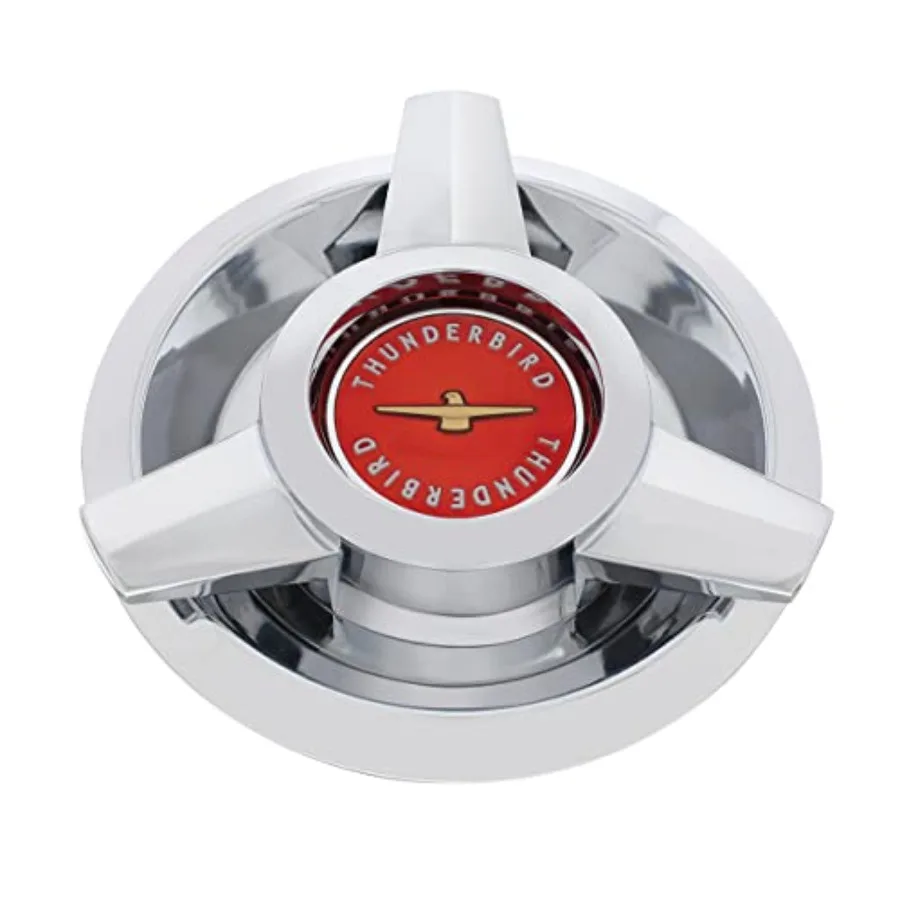 Chrome with Red Center T-Bird Hubcap for 1962-1963 Ford T-Bird Wire Wheels Each 8-inch
Chrome with Red Center T-Bird Hubcap for 1962-1963 Ford T-Bird Wire Wheels Each 8-inch