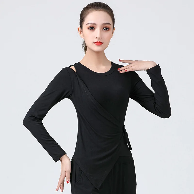 Latin Dance Shirt Practice Clothes For Women New Drawstring White/black Long Sleeve Loose Training Designer Clothes Samba Rumba
Latin Dance Shirt Practice Clothes For Women New Drawstring White/black Long Sleeve Loose Training Designer Clothes Samba Rumba