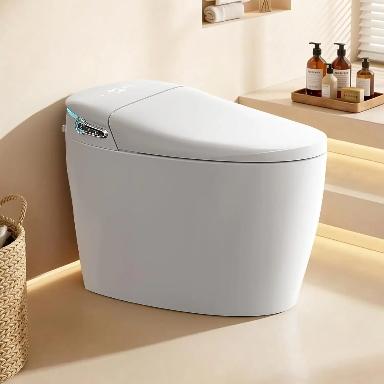 Smart Toilet with Bidet Built-in: Bidet Toilet with 4 Washing Modes Child Friendly, Toilet Bidet with Heated Seat,, Customized
Smart Toilet with Bidet Built-in: Bidet Toilet with 4 Washing Modes Child Friendly, Toilet Bidet with Heated Seat,, Customized