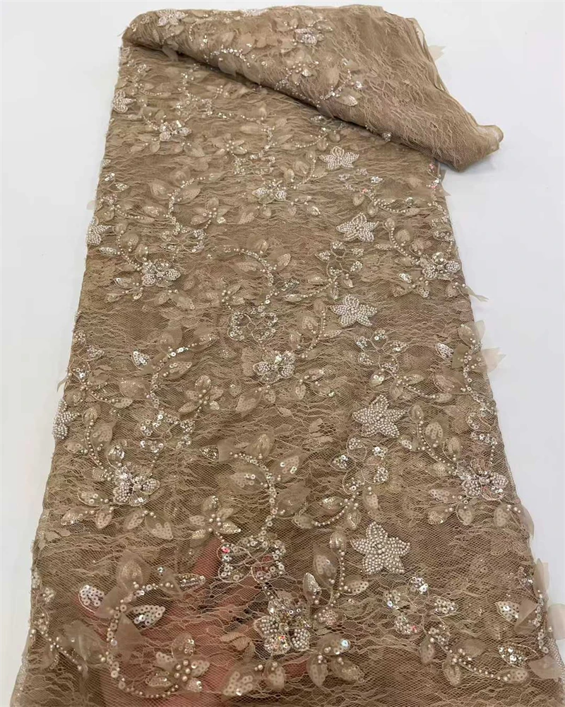 Luxury African Sequins Groom Lace Fabric High Quality French Nigerian Beaded Lace Fabric For Wedding Dress
Luxury African Sequins Groom Lace Fabric High Quality French Nigerian Beaded Lace Fabric For Wedding Dress