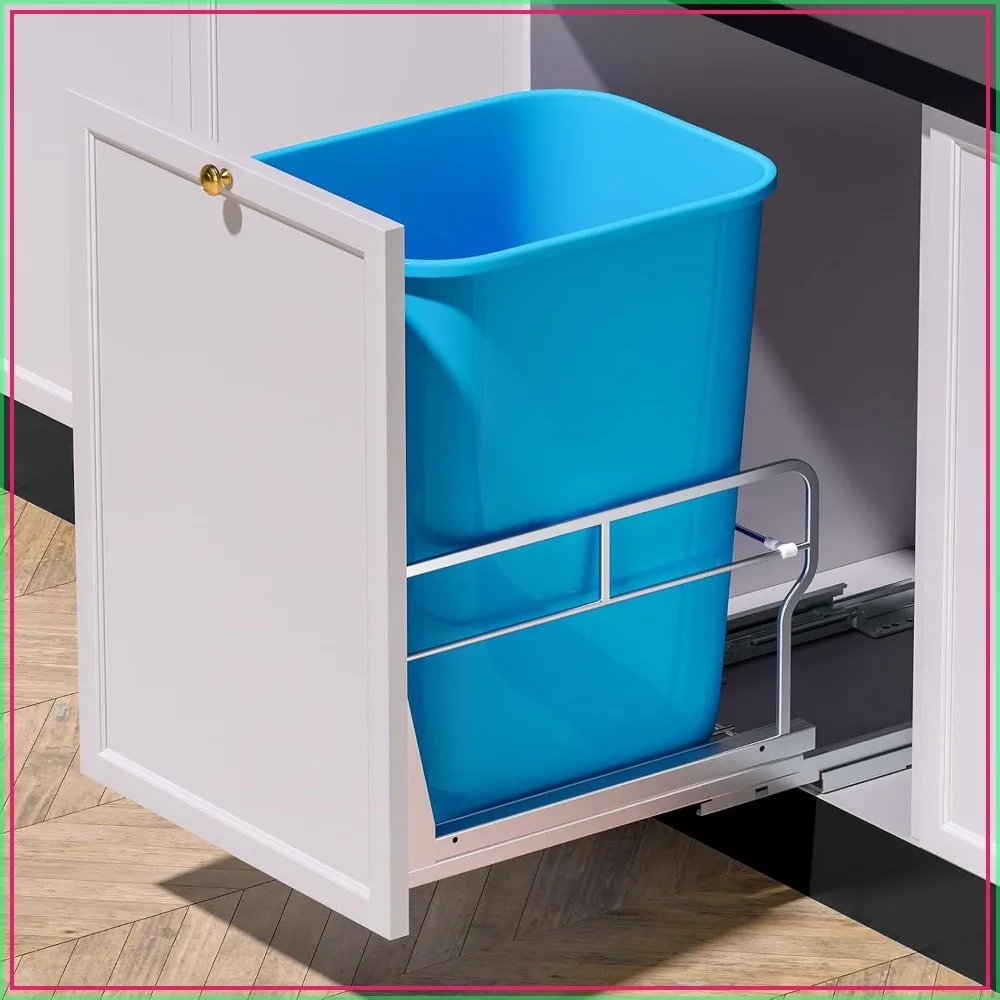 Pull Out Trash Can Under Cabinet with Soft-Close Slides, Heavy Duty Under Sink Trash Can Kit for Kitchen, Garbage Can Not Included, Requires 12"W x 18"D Min Opening
Pull Out Trash Can Under Cabinet with Soft-Close Slides, Heavy Duty Under Sink Trash Can Kit for Kitchen, Garbage Can Not Included, Requires 12"W x 18"D Min Opening
