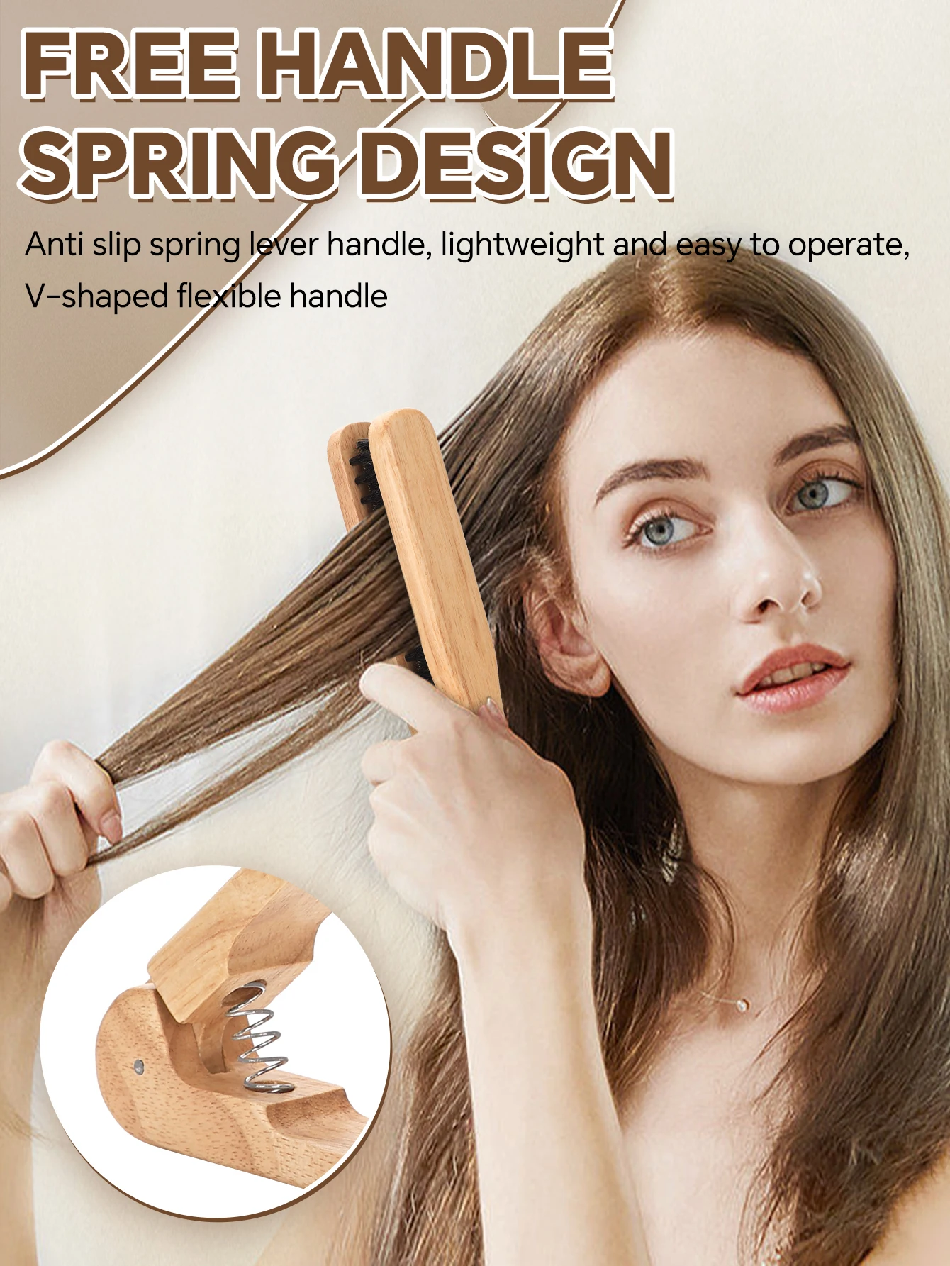 Расческа-выпрямитель для волос 2 в 1, щетка для укладки, против вьющихся волос для гладких гладких блестящих волос, инструмент для волос из натурального дерева
Расческа-выпрямитель для волос 2 в 1, щетка для укладки, против вьющихся волос для гладких гладких блестящих волос, инструмент для волос из натурального дерева