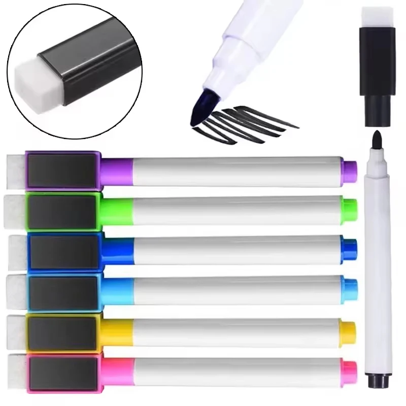 8pcs Magnetic Colorful Whiteboard Marker Pen Dry Erase Markers With Eraser Cap For Office School Stationery Magnetic White Board
8pcs Magnetic Colorful Whiteboard Marker Pen Dry Erase Markers With Eraser Cap For Office School Stationery Magnetic White Board