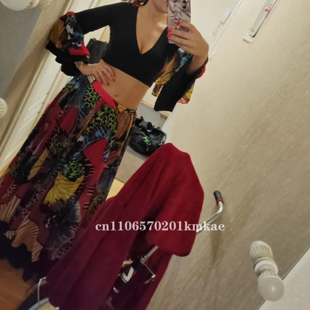 720 Degree Flower Printed Gypsy Skirt Belly Dance Tribal Clothing Bellydance Costume Flamenco Clothes Spanish Stage Show Egypt
720 Degree Flower Printed Gypsy Skirt Belly Dance Tribal Clothing Bellydance Costume Flamenco Clothes Spanish Stage Show Egypt