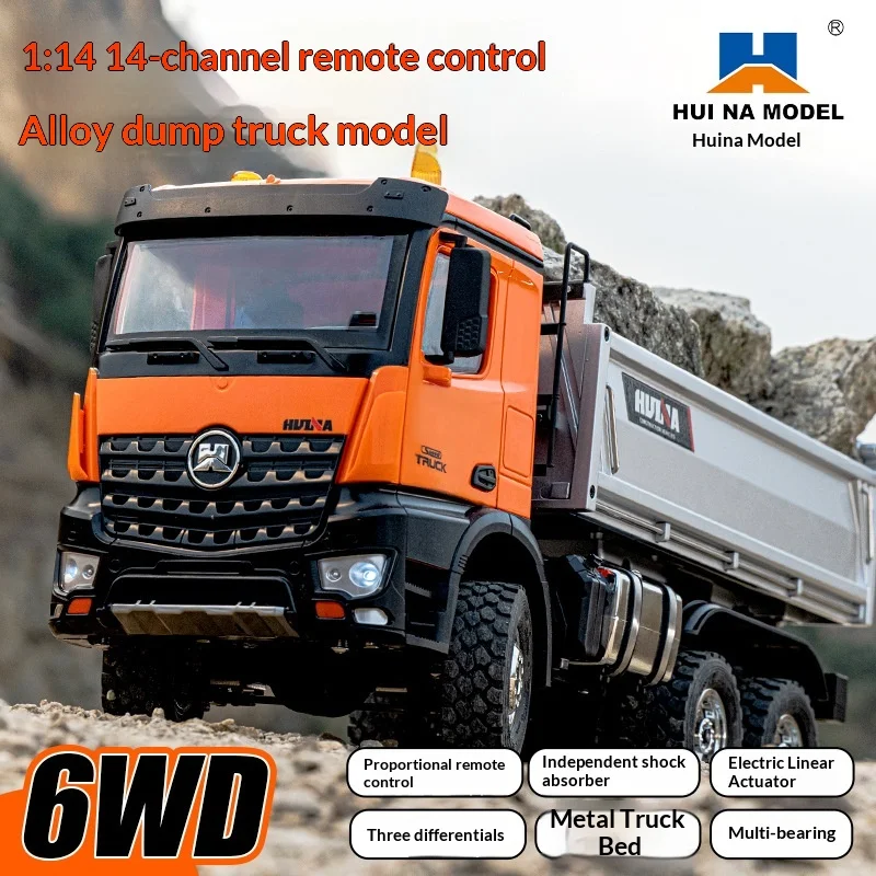 Huina 1:14 14 Channel Remote Control Alloy Dump Truck Long Range Flexible Control Sound Light 6WD All Metal Differential Model
Huina 1:14 14 Channel Remote Control Alloy Dump Truck Long Range Flexible Control Sound Light 6WD All Metal Differential Model