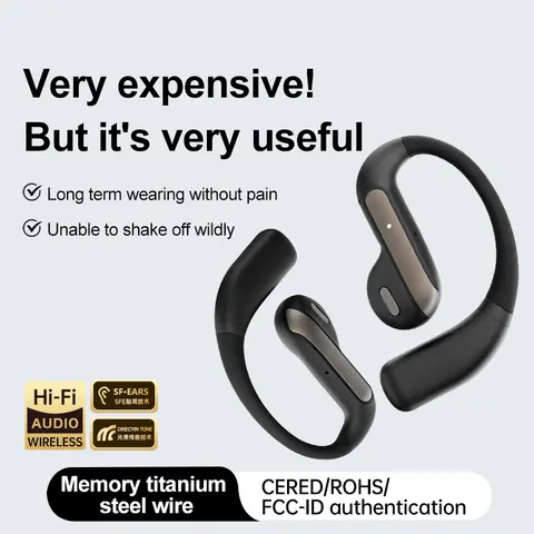 Wireless Bluetooth Headphone Smart AI Translation Semi-in-ear Air Conduction Headset With Mic Long Battery Life Sports Headset