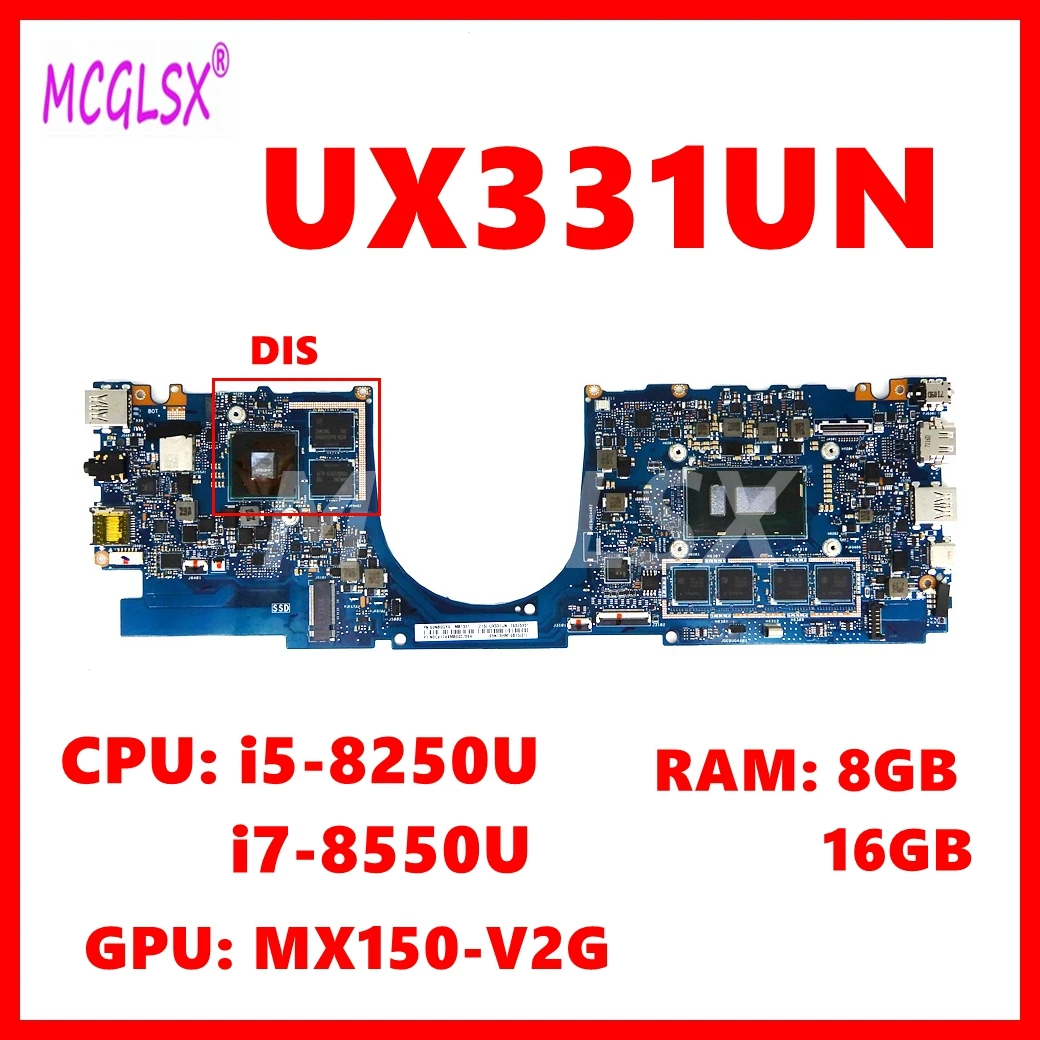 UX331UN Материнская плата ASUS UX331UAL UX331UN UX331UQ UX331UA UX331U материнская плата для ноутбука с i5/i7-8th Gen CPU 8GB/16GB RAM
UX331UN Материнская плата ASUS UX331UAL UX331UN UX331UQ UX331UA UX331U материнская плата для ноутбука с i5/i7-8th Gen CPU 8GB/16GB RAM