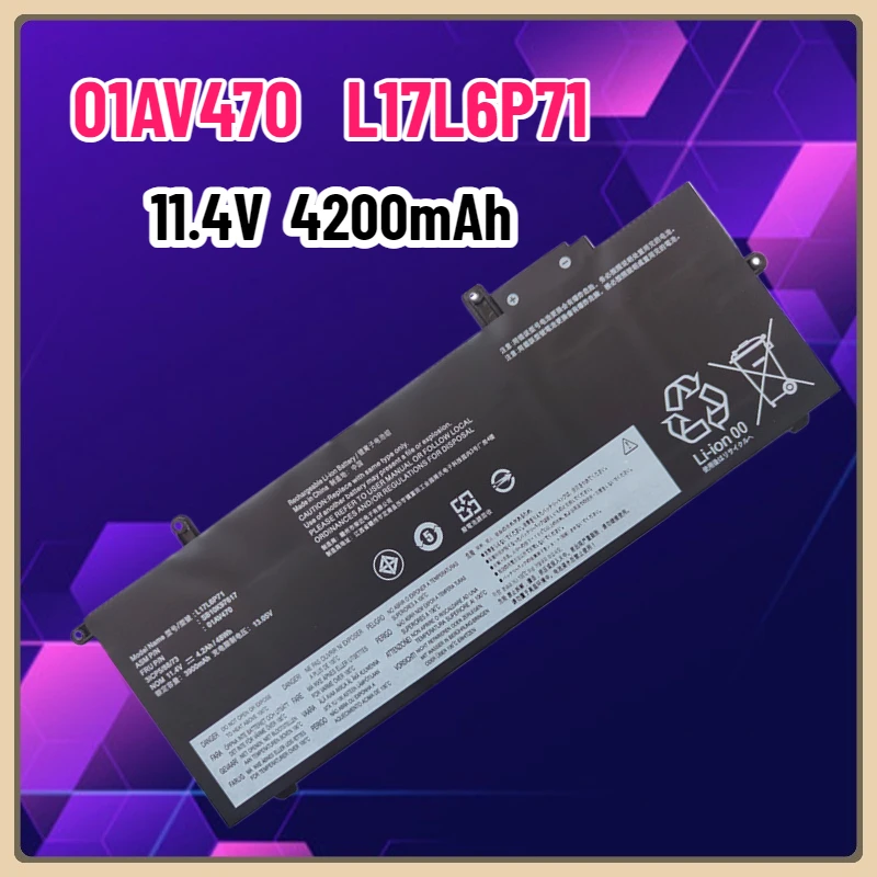 L17L6P71 Аккумулятор для ноутбука 11,4 В 4200 мА, совместимый с ноутбуком Lenovo ThinkPad X280 серии A285 01AV470
L17L6P71 Аккумулятор для ноутбука 11,4 В 4200 мА, совместимый с ноутбуком Lenovo ThinkPad X280 серии A285 01AV470