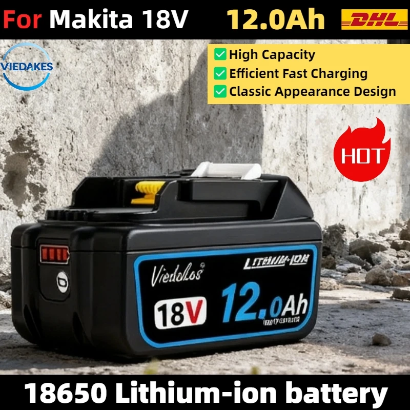 For Makita Battery, 18V 12.0Ah Rechargeable Battery, BL1850 BL1860, BL1890, BL1860B Power Tool, for Makita 18V Lithium Battery.
For Makita Battery, 18V 12.0Ah Rechargeable Battery, BL1850 BL1860, BL1890, BL1860B Power Tool, for Makita 18V Lithium Battery.
