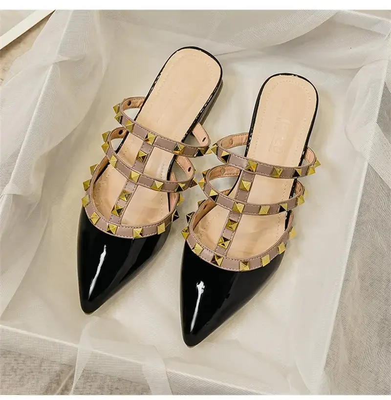 Hot sale Summer Women Slippers High Heel British Style Pointed Rivet Design Banquet and Professional Wear Ladies Casual Sandals
Hot sale Summer Women Slippers High Heel British Style Pointed Rivet Design Banquet and Professional Wear Ladies Casual Sandals