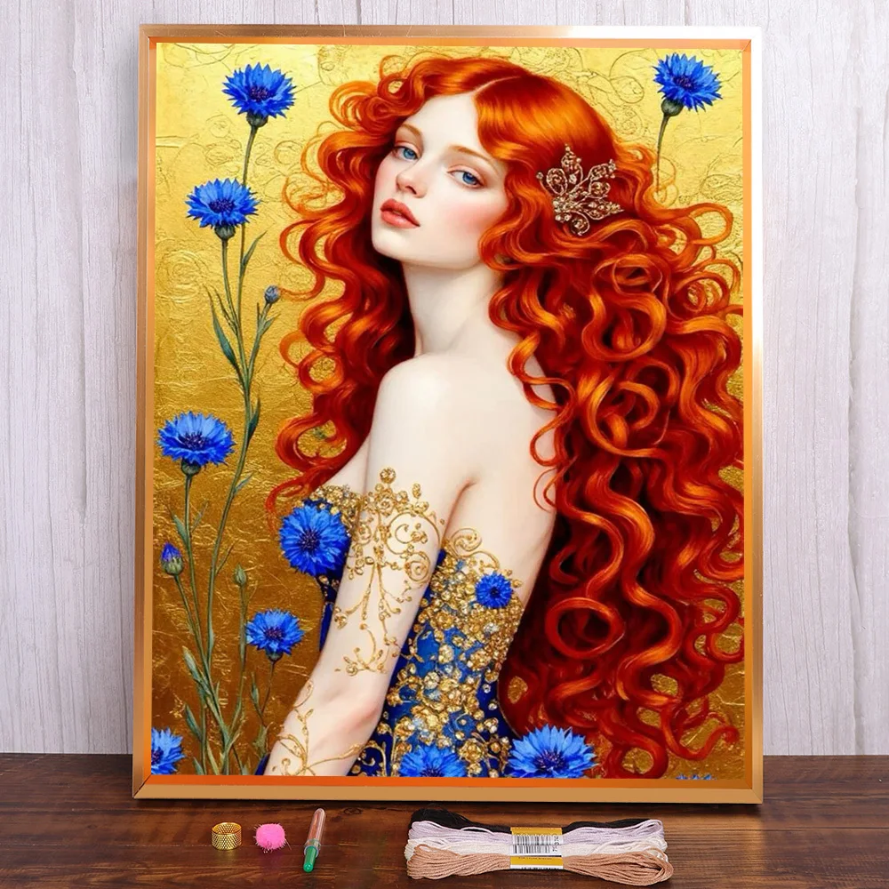 Portrait Girl Flower Printed Cross-Stitch Complete Kit DIY Embroidery Sewing Craft Painting Knitting For Adults Mulina Needle
Portrait Girl Flower Printed Cross-Stitch Complete Kit DIY Embroidery Sewing Craft Painting Knitting For Adults Mulina Needle
