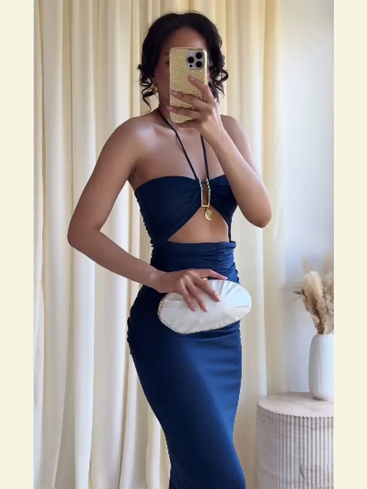 Sexy Cut Out Waist Tight Hanging Neck Dress Sleeveless Backless Slim Fitting Bodycon Dresses 2026 New Party Club Midi Vestido
Sexy Cut Out Waist Tight Hanging Neck Dress Sleeveless Backless Slim Fitting Bodycon Dresses 2026 New Party Club Midi Vestido