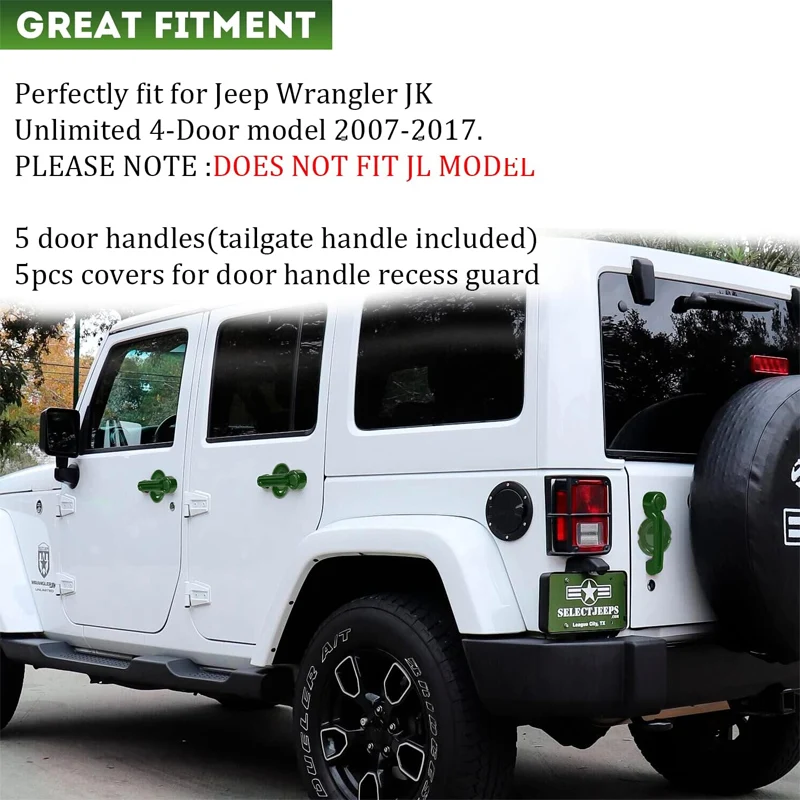 Вставки наружной боковой дверной ручки, накладка и защитная крышка, совместимая с Jeep Wrangler JK JKU 2007-2018 гг.
Вставки наружной боковой дверной ручки, накладка и защитная крышка, совместимая с Jeep Wrangler JK JKU 2007-2018 гг.