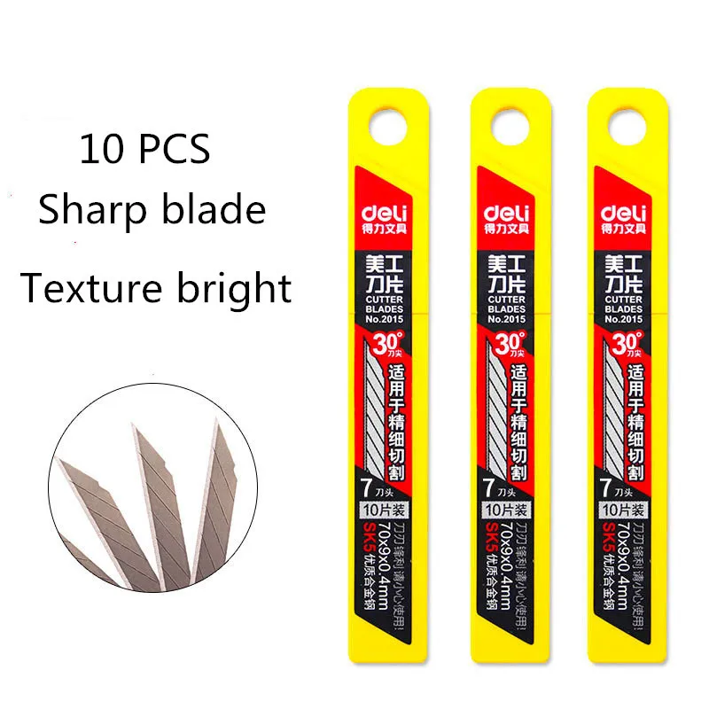 Deli 2015 art knife 30 degree blade paper cutting film carving blade small art knife universal 10 Piece package
Deli 2015 art knife 30 degree blade paper cutting film carving blade small art knife universal 10 Piece package