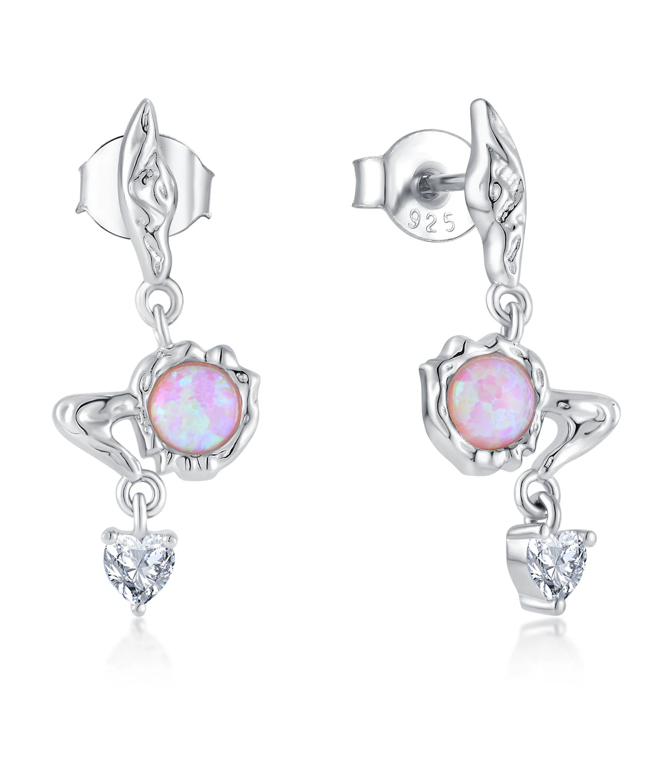 QX Custom OEM Fine Jewelry Luxury Women Heart Zircon Opal 925 Sterling Silver Series Long Drop Earring For Sweet Girls
QX Custom OEM Fine Jewelry Luxury Women Heart Zircon Opal 925 Sterling Silver Series Long Drop Earring For Sweet Girls