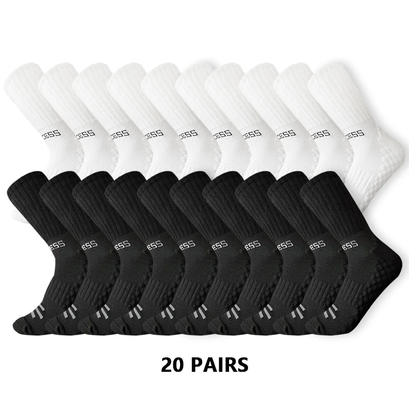 20 пар мужских однотонных спортивных носков с высоким вырезом, дышащие повседневные носки унисекс до середины икры, черные/белые всесезонные носки для пар с крестообразным принтом
20 пар мужских однотонных спортивных носков с высоким вырезом, дышащие повседневные носки унисекс до середины икры, черные/белые всесезонные носки для пар с крестообразным принтом
