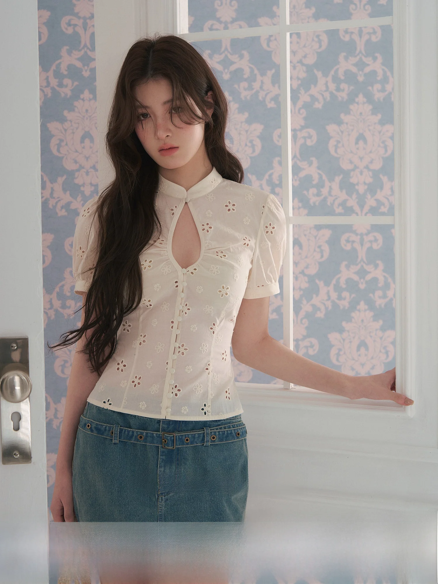 LaluneDuCiel Pure Cotton Heavy Embroidery Bubble Sleeve Shirt Women's Top Ambiguous Period New Chinese Style Waist-Cinching
LaluneDuCiel Pure Cotton Heavy Embroidery Bubble Sleeve Shirt Women's Top Ambiguous Period New Chinese Style Waist-Cinching