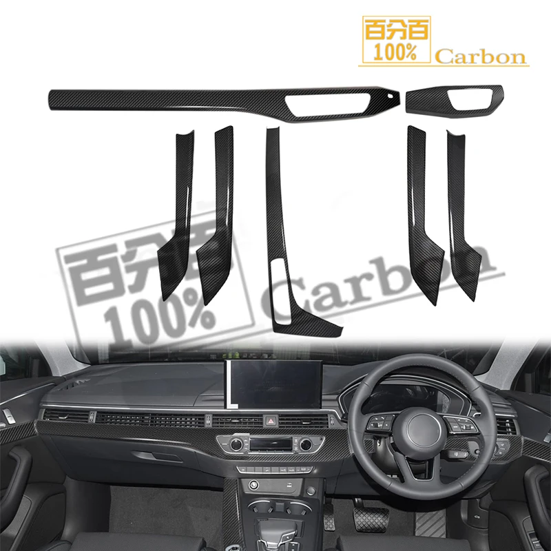 RHD Only Real Dry Carbon Interior Trims Dash Cover Door Panels For Audi A4 A5 S5 Sedan 2017-2022
RHD Only Real Dry Carbon Interior Trims Dash Cover Door Panels For Audi A4 A5 S5 Sedan 2017-2022