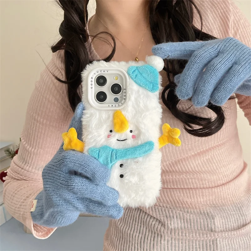 Cute Cartoon 3D Plush Snowman Phone Case, Protective Cover for Apple 15, 16, 15, 14, 13, 12 Pro Max, Korean Kawaii, Silicone
Cute Cartoon 3D Plush Snowman Phone Case, Protective Cover for Apple 15, 16, 15, 14, 13, 12 Pro Max, Korean Kawaii, Silicone