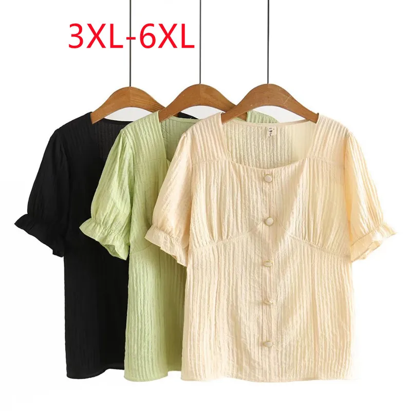 Large summer 2022 new fashion temperament fashion women's square neck green short sleeve Plus Size Pullover 3XL 4XL 5XL 6xl
Large summer 2022 new fashion temperament fashion women's square neck green short sleeve Plus Size Pullover 3XL 4XL 5XL 6xl
