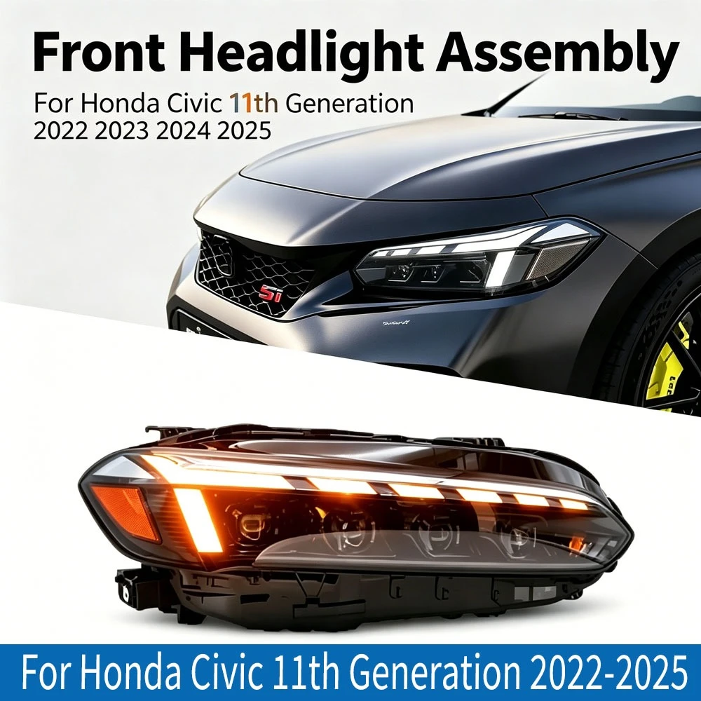 Front Headlight Assembly Plug Play for Honda Civic 11th Generation 2022 2023 2024 2025 Car Running Light Auto Accessories Tuning
Front Headlight Assembly Plug Play for Honda Civic 11th Generation 2022 2023 2024 2025 Car Running Light Auto Accessories Tuning