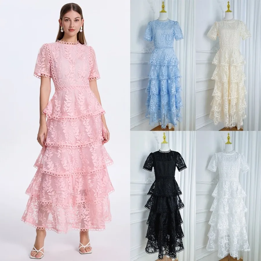 【New style】Export women's clothing summer palace style cake dress women's heavy industry embroidery stitching lace waist slimmi
【New style】Export women's clothing summer palace style cake dress women's heavy industry embroidery stitching lace waist slimmi