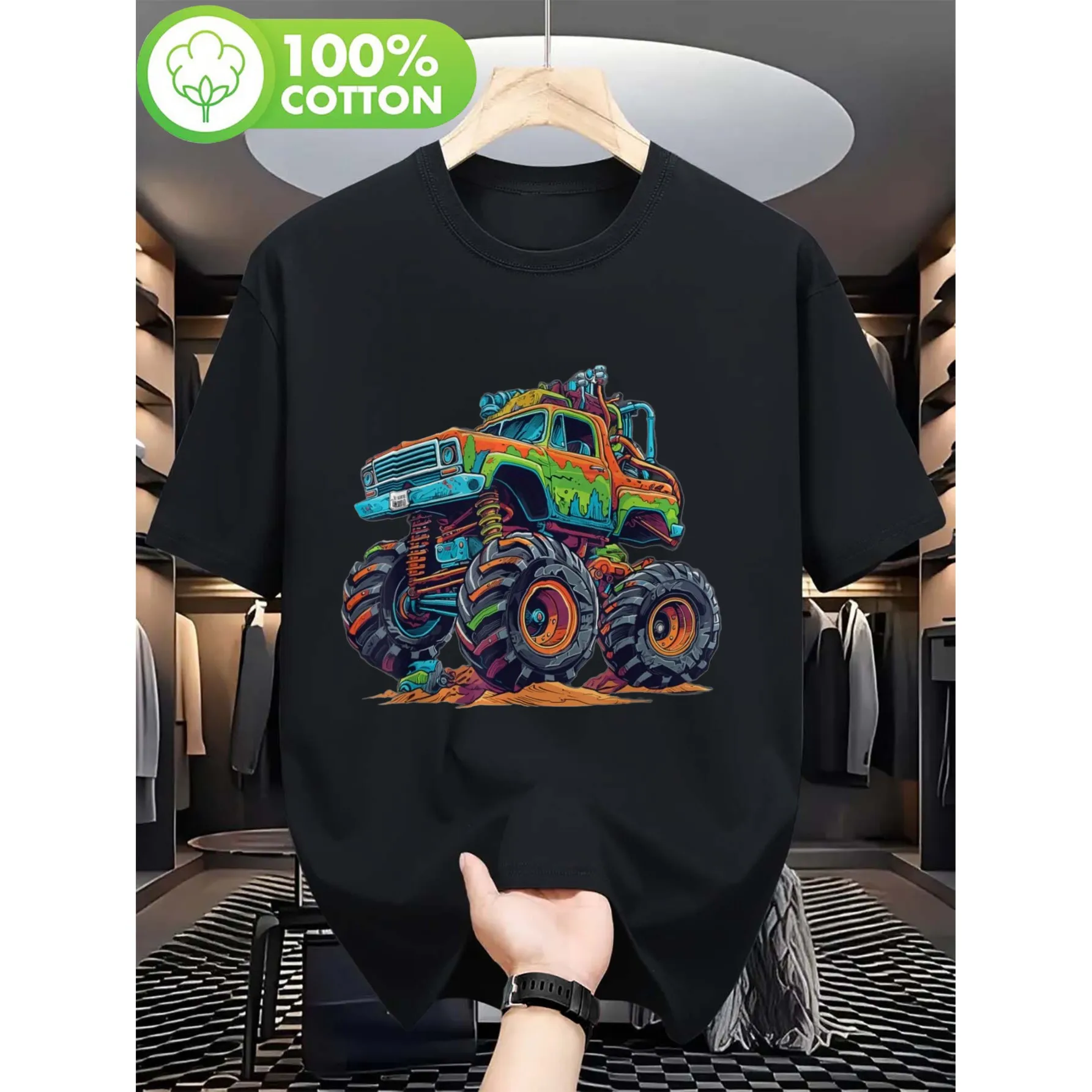 Monster Truck Graphic Tee Colorful Durable Cotton Short Sleeve T-Shirt for Boys Daily Wear
Monster Truck Graphic Tee Colorful Durable Cotton Short Sleeve T-Shirt for Boys Daily Wear